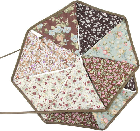 LOVENJOY Brown Floral Collection 100% Cotton Banner for Wedding Baby Shower Party Decoration