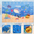 Playroom,59"X39.4" Kids Rugs for ABC Alphabet Whale Kids Rug,Non-Slip Ocean Kid Rug Play Mat,Washable Educational