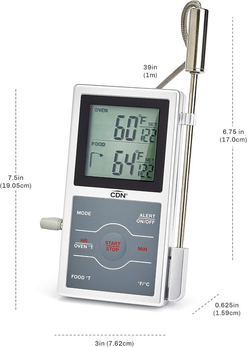 CDN Dual Sensing Programmable Probe Thermometer and Timer