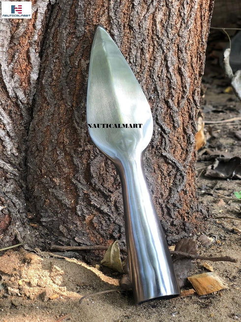 NauticalMart Reproduction Roman or Medieval Steel Spearpoint - 8" Long Hand Forged Viking Saga Iron Lozenge Spear Head