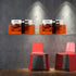 2 Pack Orange Acrylic Magazine Holder, Wall Mount Hanging Bookshelf Literature Storage Rack, Brochure File Display