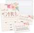 Utaqer Blush Pink Floral Baby Shower Invitation Cards With Envelopes, Diaper Raffle Tickets,
