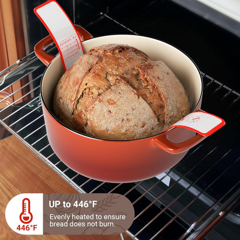 3 PCS Silicone Bread Slings for Dutch Oven, Non-Stick Baking Mats with Long Handles, Easy to Clean