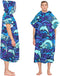 Queenshin Surf Poncho Wearable Waves Towel Adult Hooded Beach Towel Microfiber Absorbent
