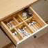 Fabsome Drawer Organizer, Set of 9 Bamboo Wood Storage Boxes for Kitchen, Makeup, Bathroom, Office