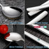 Set of 5 Premium Korean Soup Spoons - 8 Inch 18/10 Stainless Steel Long Handle Rice and Asian Spoon for Home