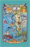 F2183 Adventure Destinations Poster Style Tea Towel, Florida, 18" x 28"