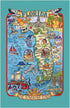 F2183 Adventure Destinations Poster Style Tea Towel, Florida, 18" x 28"