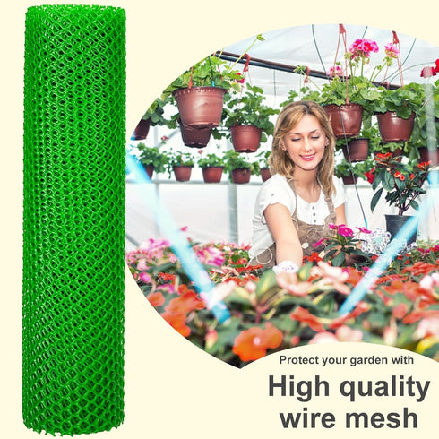 16in 33Ft (16in 33Ft, Plastic Wire Mesh Fence x Plastic Chicken Wire Mesh for Poultry, Dogs, Rabbit, Snake Barrier