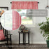 Farmhouse Red Country Buffalo Check Cotton Annie Kitchen Curtains - 16x72 Valance with Rod Pocket Hanging Loops