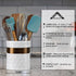 Home Acre Designs Large Ceramic Farmhouse Kitchen Utensil Holder, White/Copper Countertop Crock