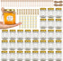 BIGIVACA 6 oz Mini Honey Jars - 30 Pack Hexagon Glass Jars