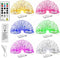 HXWEIYE 6 Pack Rechargeable Fairy Lights Battery Operated with Remote & DIY