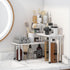GHWIE 3 Countertop Corner Shelf Organizer, Tier Bamboo Kitchen Rack for Living Room, Office, Bookshelf Display Shelves