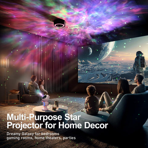 yiHuiya Galaxy Projector, Star Projector for Bedroom, Night Lights for Kids Room, White Noise, Bluetooth Speaker