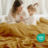 Kozyhvn 100% 50"x 70", 6 Summer Cotton Muslin Blanket Large Layers Breathable and Lightweight Cotton Throw Blankets