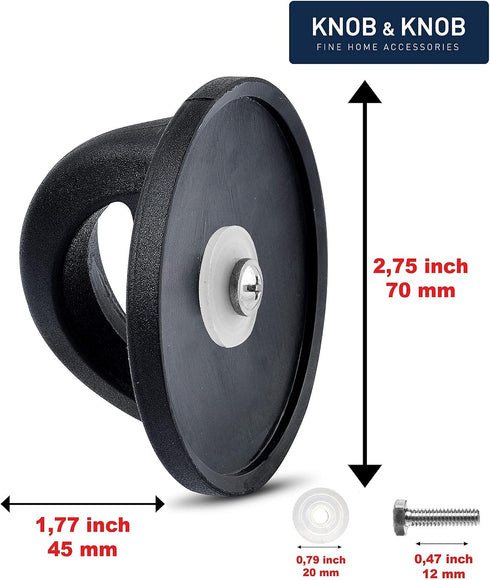 Universal Pot Lid Knob Replacement Handle - Heat Resistant, Easy Grip, Compatible with Crockpot Lids (2 Pack,