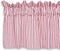 Cackleberry Home Red and White Ticking Stripe Valance Curtain, 72 Inches W x 17 Inches L