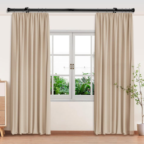 Standard Decorative Window Curtain Rods, 30 to 45 Inch, 5/8 Inch Diameter Heavy Duty Drapery Rod Set with Brackets -