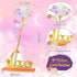 Childom Birthday Gifts for Women - Christmas Rainbow Rose with Love Stand for Mom, Grandma, Wife - Sweet Artificial