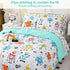 Sets 8 Set Set Mooreeke Full Size Comforter for Boys Kids, Pieces Bed in a Bag White Robot Bedding Comforter Sheet