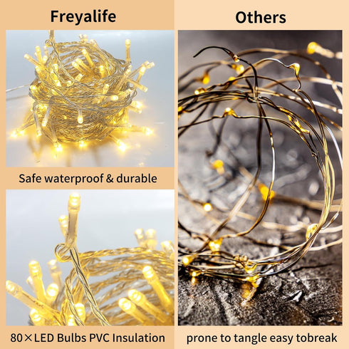 Freyalife Decor(12 Pack 84 80 Fake Vines for Room FT),with CE Certified LED String Lights,Artificial Plant Ivy