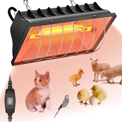 Heat Lamp for Chickens, 250W Chicken Heat Lamp, Brooder Heater for Chicks,