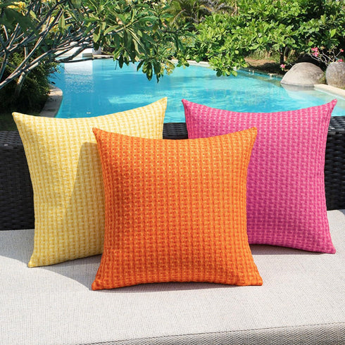 Pack 2 26x26 Inch, Kevin Textile Outdoor Waterproof Throw Pillow Covers of Valentines Day Boho Farmhouse Decorative