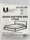 uBoxes Queen Size Mattress Covers/Bags, 61" x 15" x 104", Pack of 2 Moving Supplies