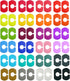 Lasiyanor 48Pcs Wine Glass Markers, Silicone Charms for Bar Party Martinis Cocktail Champagne Glasses
