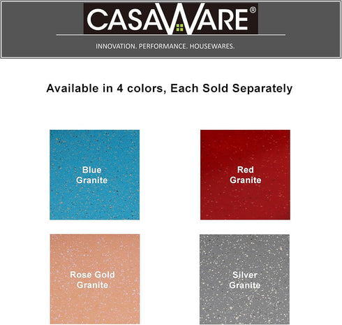 casaWare Toaster Oven Baking Pan, 7 x 11-inch Ceramic Coated Non-Stick, Rose Gold Granite