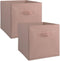 DII Non Woven Fabric Storage Bin Collection, Collapsible Organizer Cube, Small Set, 13x13x13", Millennial Pink