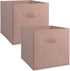 DII Non Woven Fabric Storage Bin Collection, Collapsible Organizer Cube, Small Set, 13x13x13", Millennial Pink