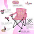 27 Emily Rose Kids Folding Beach Camp Chair with Cup Holder, Safety Lock & Matching Carry Case (Playful Hearts) Toddler