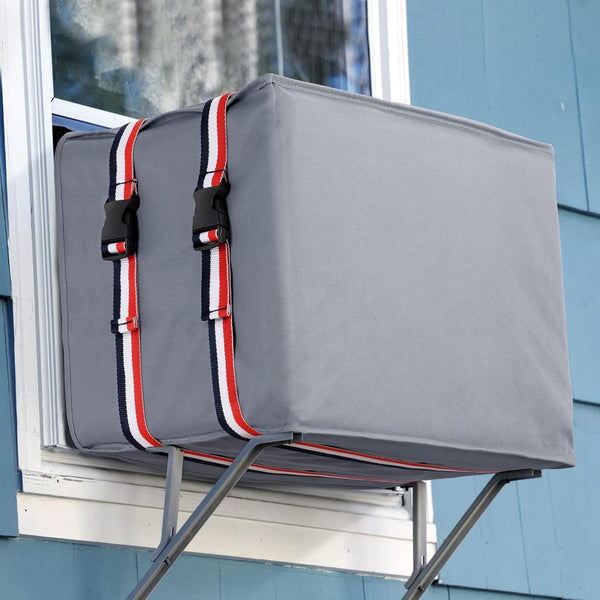 UNUN Window Air Conditioner Covers for Outside, AC Unit Covers Outdoor 25.5W x 17H x 21D Inches