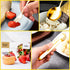 Gold Charcuterie Utensils Set, Cheese Butter Spreader Knife with Wooden Handles, Small Serving Tongs and Forks