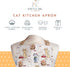 SPOTTED DOG GIFT COMPANY Apron for Women and Men, Kitchen Cooking Apron with Pocket, Cute Cats Themed Kitchenware, Cooking and Baking Gifts for Cat Lovers, 100% Cotton 37"x28"