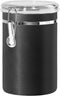 Oggi Stainless Steel Kitchen Canister 62 fl oz, Black - Airtight Clamp