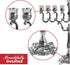 Ner Mitzvah Silver Plated Candle Menorah, Fits Standard Hanukkah Candles, 7.25" High x 6.5" Wide