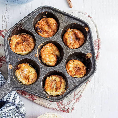 WUWEOT Nonstick Aebleskiver Pan, Cast Iron Takoyaki Griddle Stuffed Pancake Maker for Making Munk, Pancake Balls, Poffertjes, Puffs, Takoyaki, Banh Khot, Thai Kanom Krok by WUWEOT