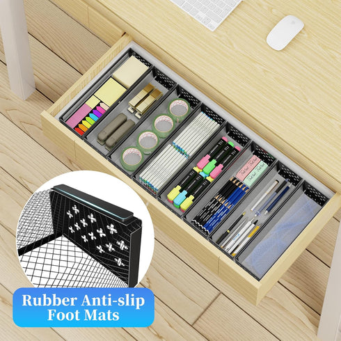 Simple Trending Silverware Drawer Organizer, 8 Pack Utensil Organizer for Large Kitchen Drawers