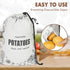 TOGETRUE Potato Onion Storage Bag, Washable Canvas Onion and Potato Storage Bag, Drawstring Garlic Onions Potatoes