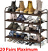 4-Tier Simple Houseware Shoe Rack Storage Organizer, Bronze