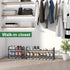 kiplant 2-Tier Closet, Expandable Shoe Rack, Shoe Shelf for Adjustable Length Shoe Shelf Storage Organizer, Standing
