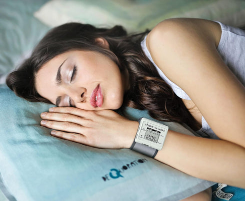 Tech Tools Vibrating Alarm Clock - Shake N Wake Silent Alarm Wristband Watch with Dual Alarms