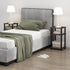 3-Tier 1-Pack, Furinno Just Turn-N-Tube Open Storage Nightstand, Plastic Poles, Columbia Walnut/Black