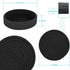 Trivets for Hot Dishes, 4 Pcs Coasters and Storage Basket, Hot Pads for Countertops, Cotton Hot Mats Cooking Pad (Black)