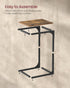 VASAGLE C-Shaped End Table, Small Side Table for Couch, Sofa Table with Metal Frame for Living Room, Bedroom, Bedside