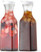 NETANY Plastic 50 Oz Water Carafe with Flip Top Lid, Set of