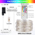 50FT 150 30V 24 150 LED Fairy Lights Plug in, RGB Colors+Warm White Color Changing Twinkle Lights, Lighting Modes Timer